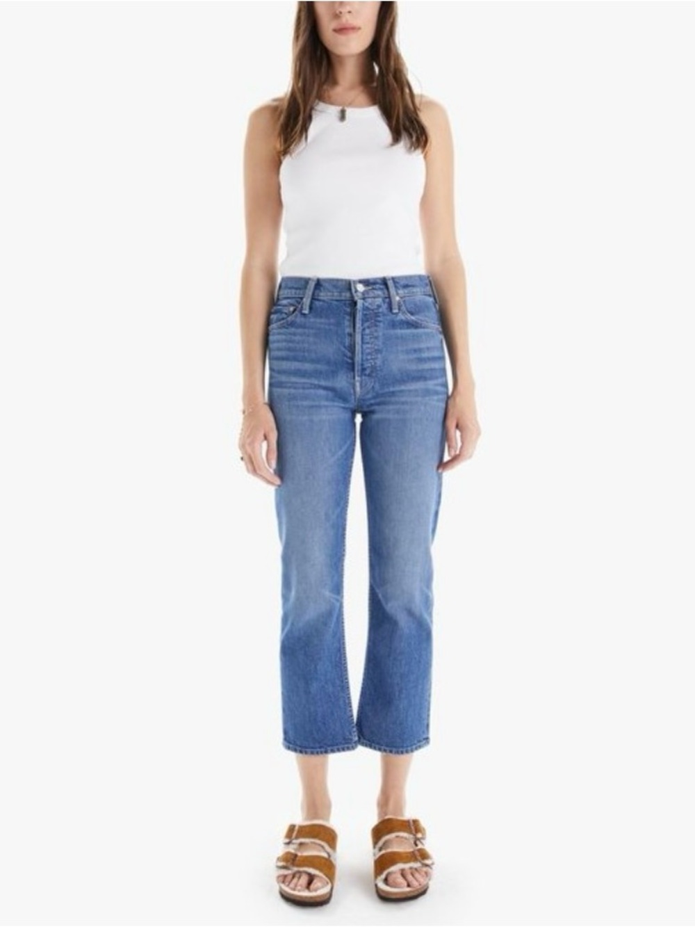 Mother tomcat ankle straight leg jeans